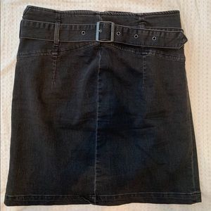 Black stretch high waisted skirt